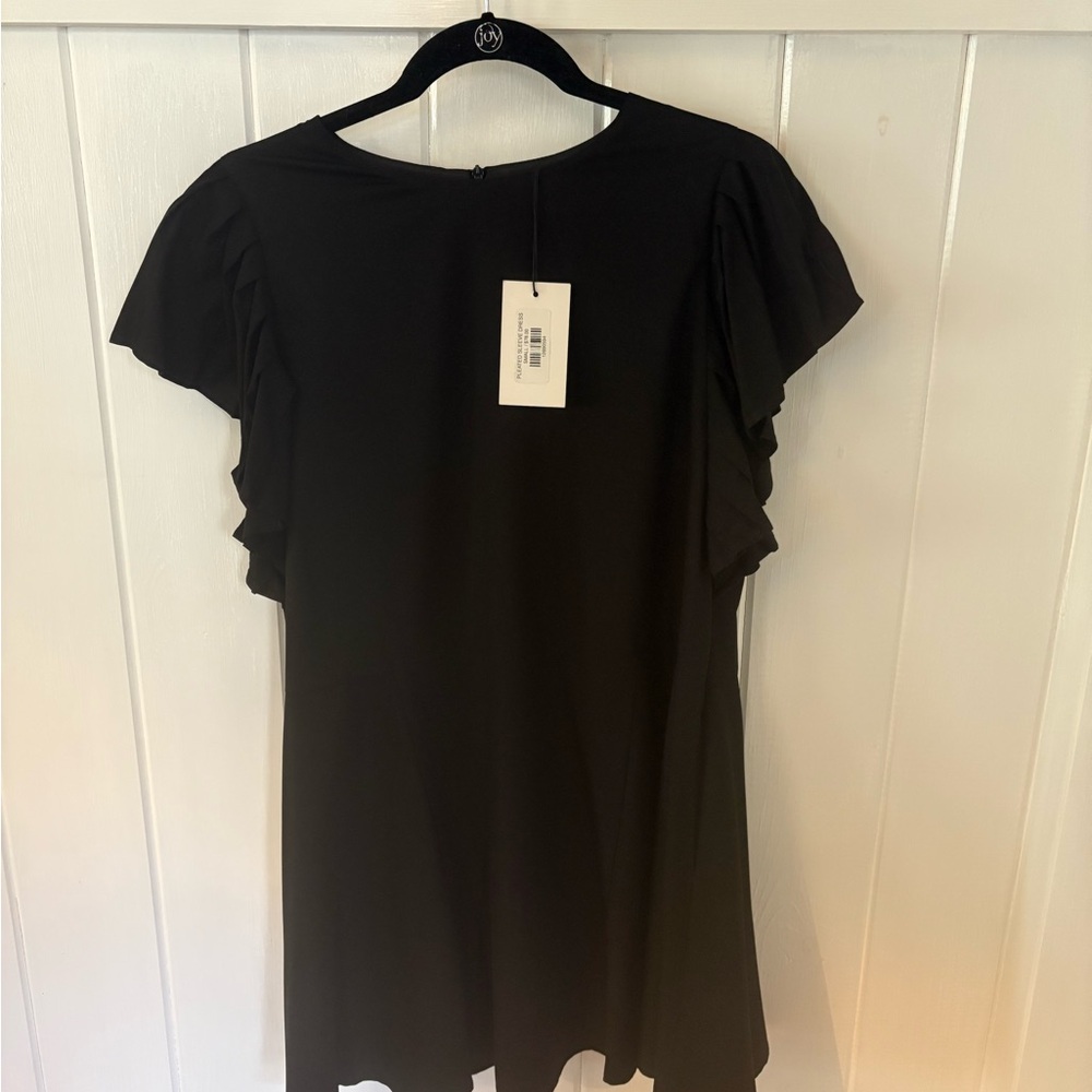 THML Black Ruffle Sleeve Dress NWT
